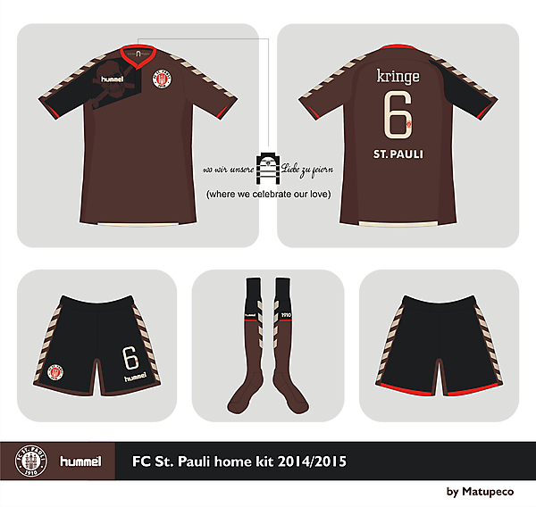 FC St. Pauli Hummel home kit 2014 2015