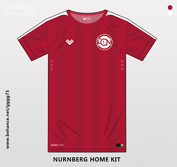 fn nurnberg home kit with the new logo