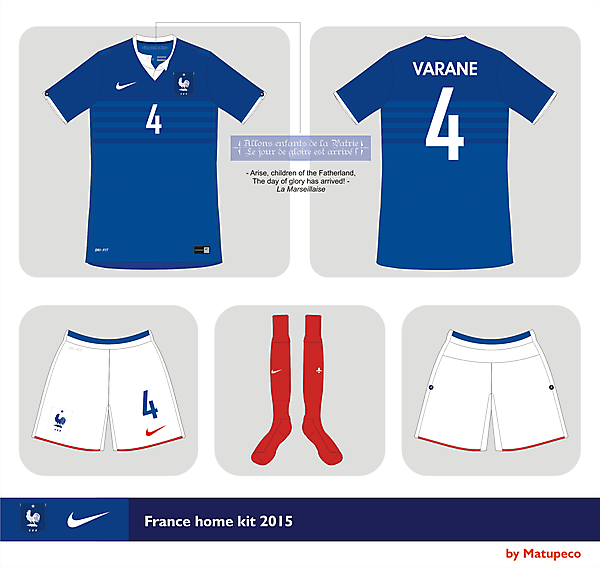 France home kit Nike 2015