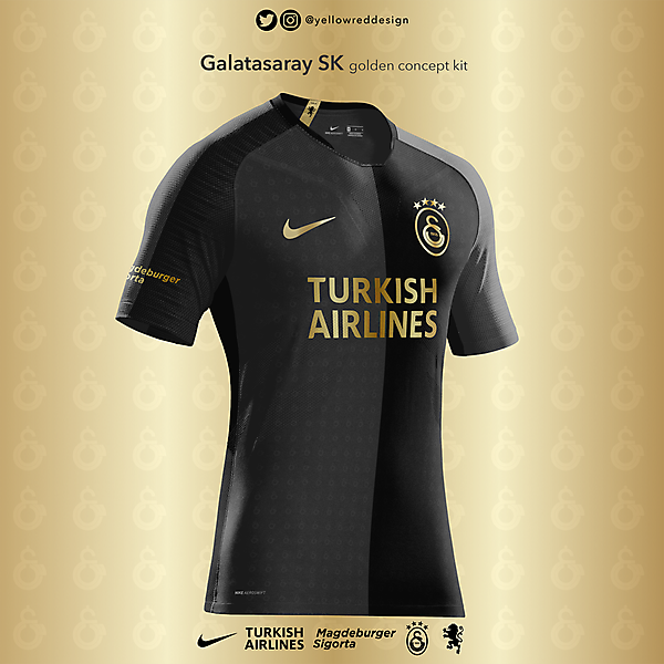 Galatasaray SK alternative kit - Black w/ golden details