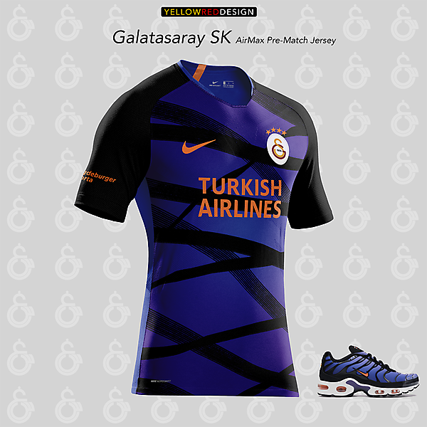 Galatasaray x Nike Air Max Plus - Pre Match kit design 
