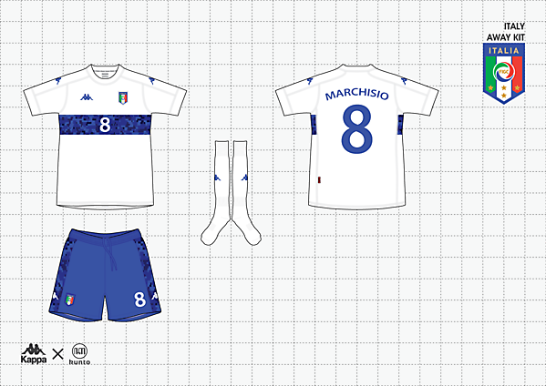 (kappa x kunto) italia away kit