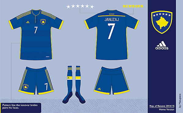 Kosovo Adidas Home kit 2014/2015