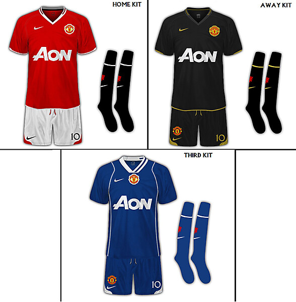 Manchester United Full Set Of Fantasy Kits 