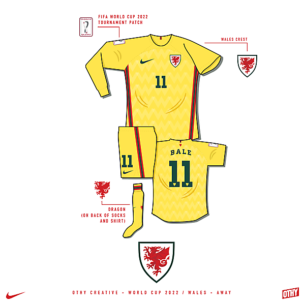 Wales World Cup 22 Away kit