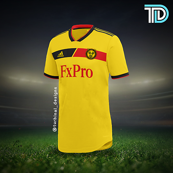 Yellow Watford Shirt 2019 2019-20 Watford Home Shirt 7/10 (M)