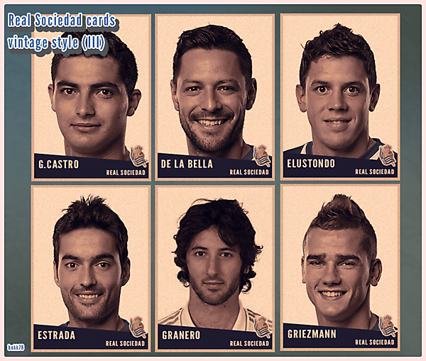 Real Sociedad cards vintage style (III)