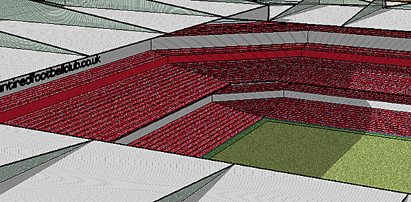 Modern Style Football Stadium.