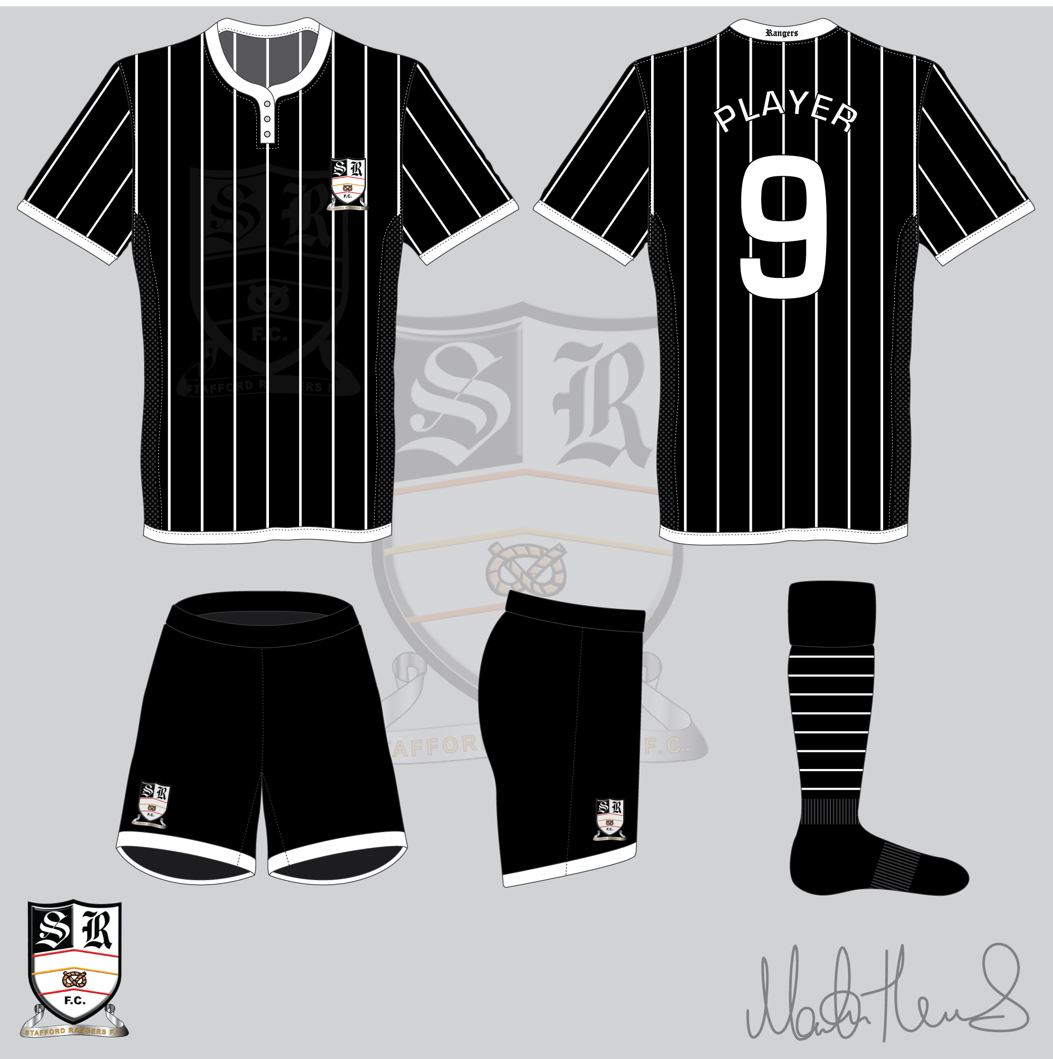 Stafford Rangers FC Home Kit 5 Martin Thomas Design