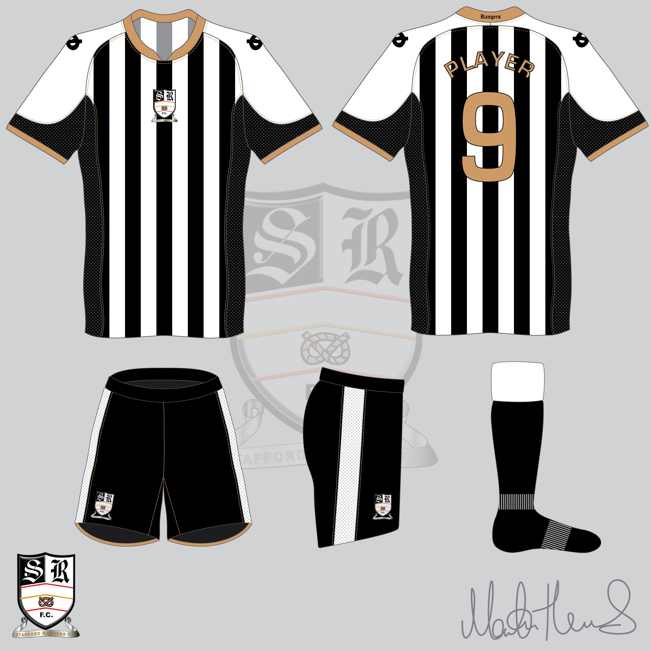 Stafford Rangers FC Home Kit 6 V2 Martin Thomas Design