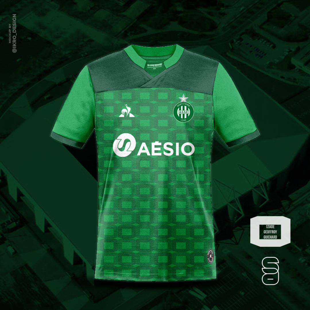Écharpe Vintage AS Saint-Étienne – Le Coq Sportif – Taille S – Années 70/80