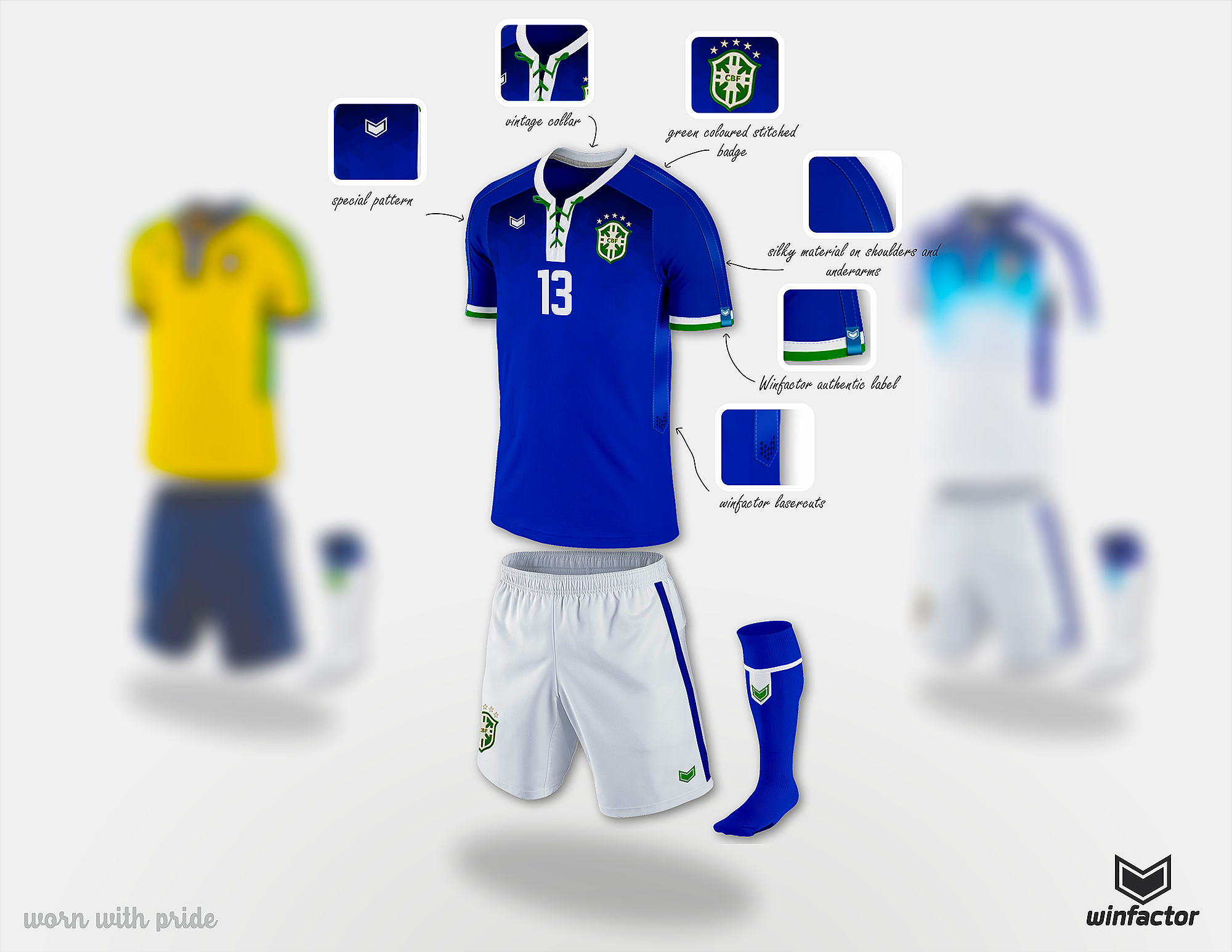 Brazil away kit Copa América Design Football