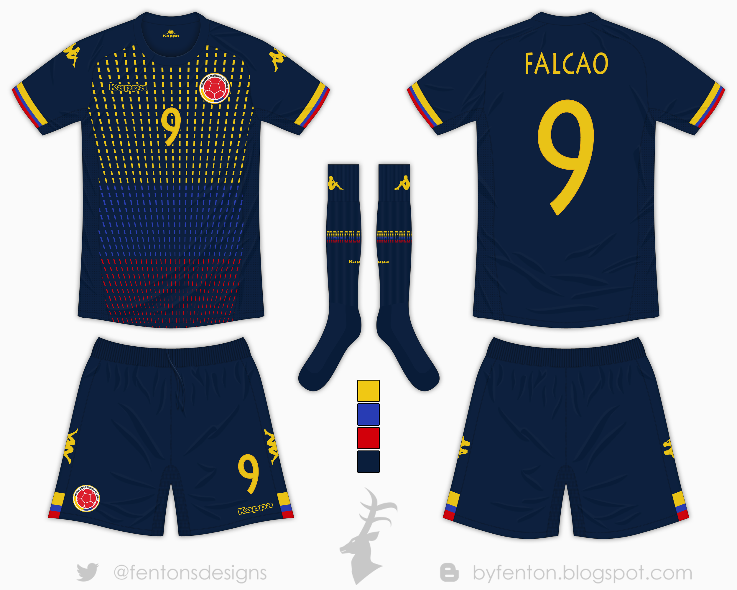 Colombia Away Kit Kappa