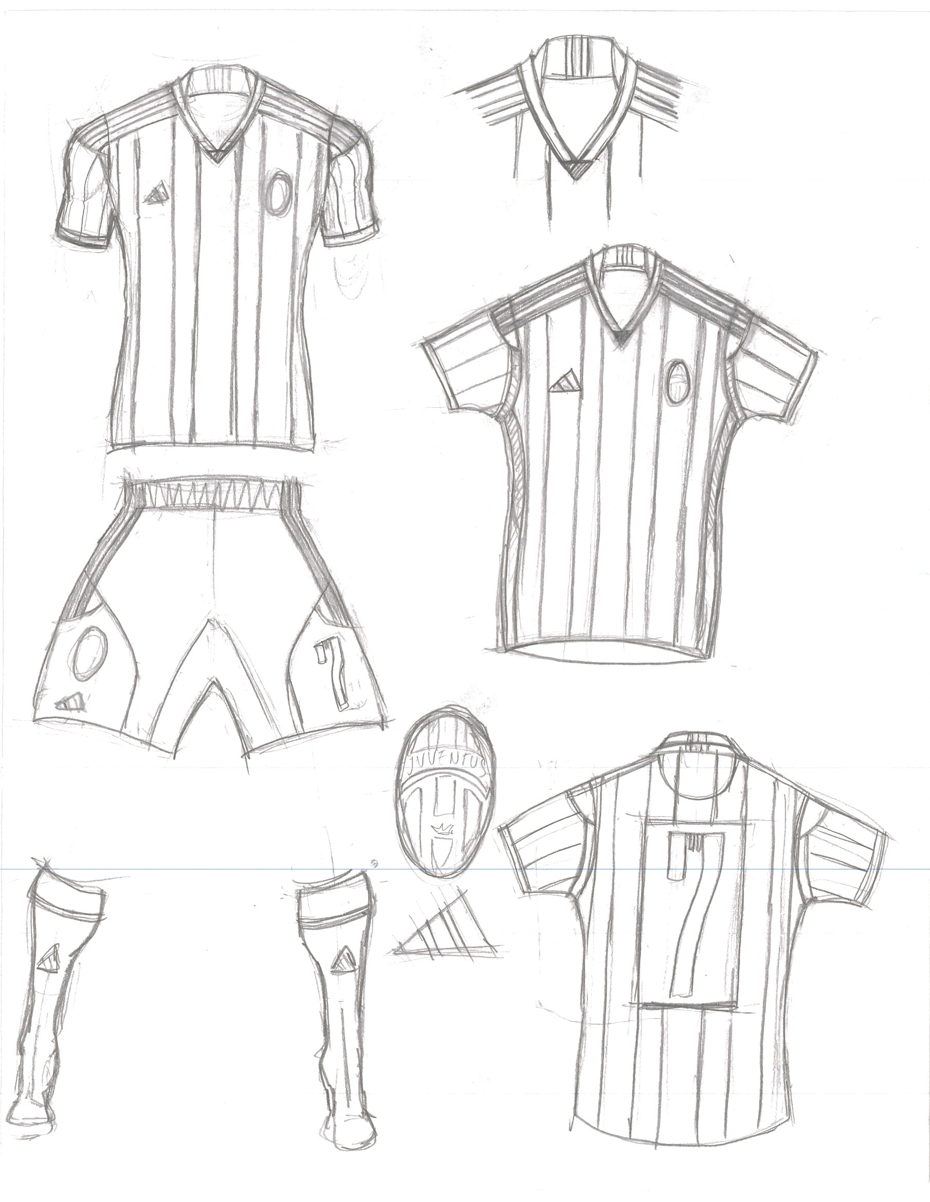 Adidas online football drawing