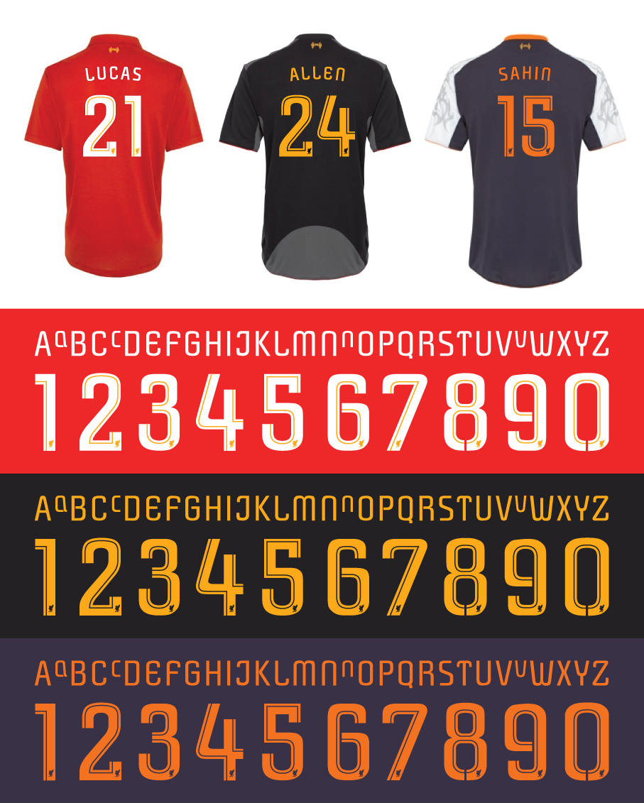 Liverpool shirt font outlet