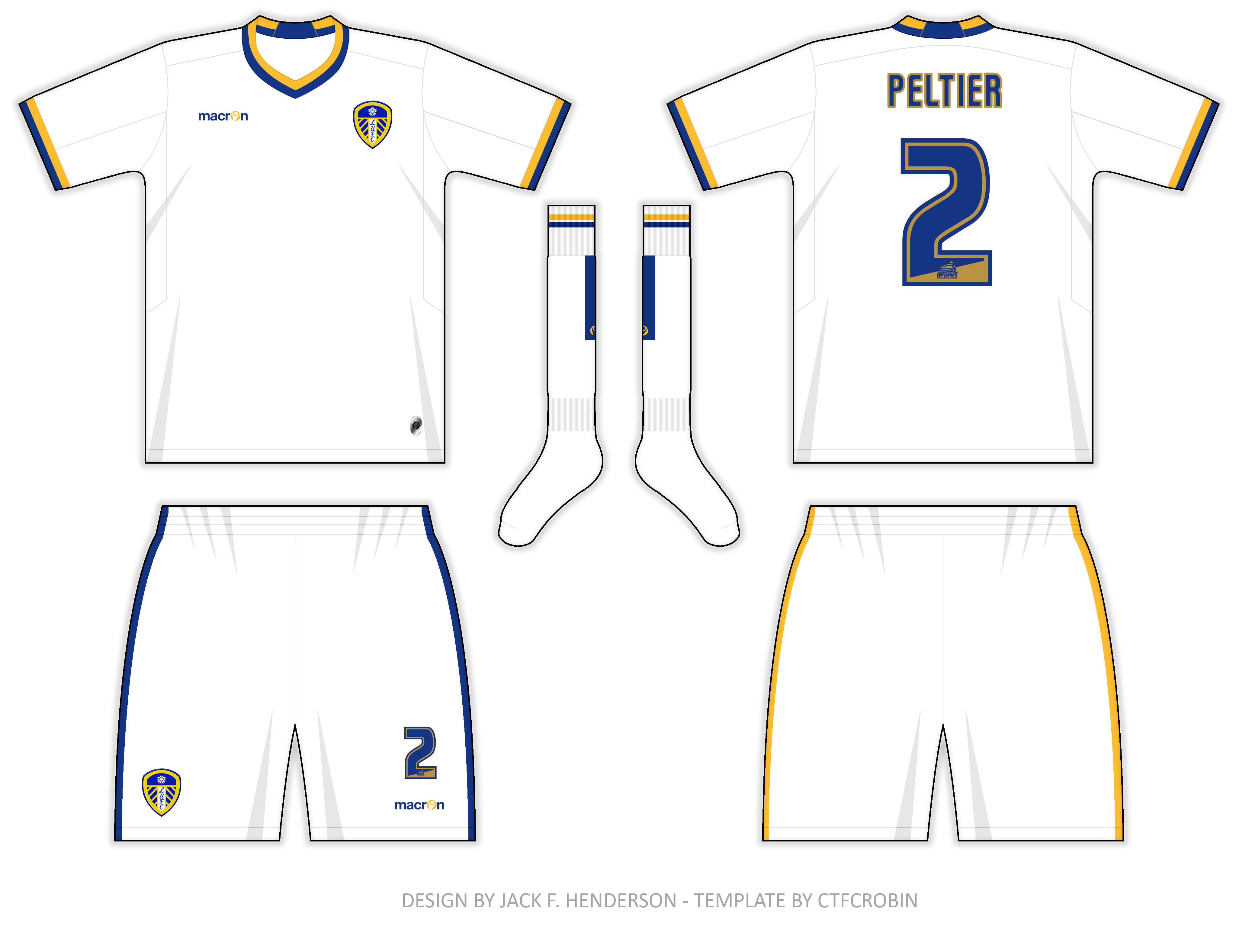 Leeds United home shirt based on the 1960 version