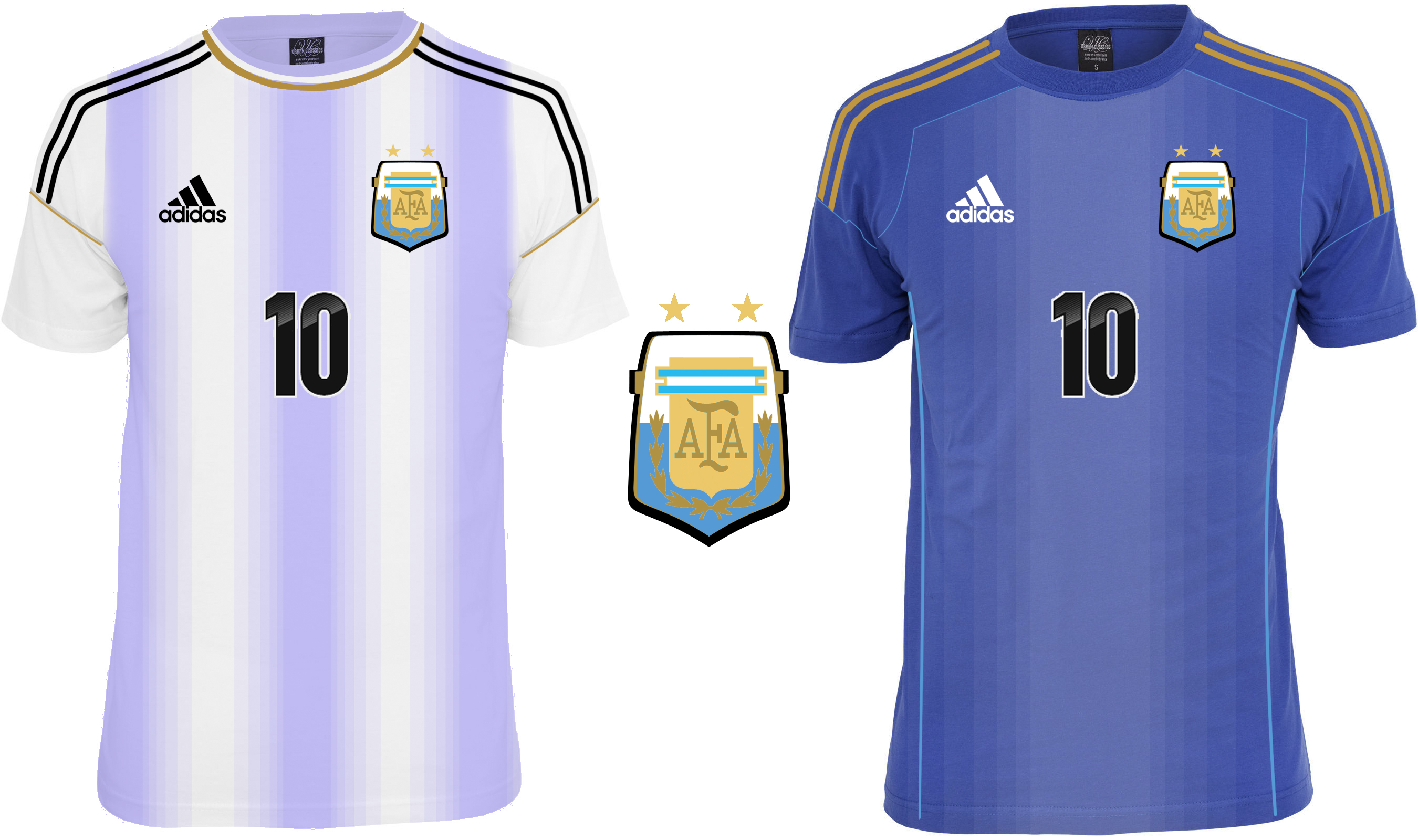 Argentina Home and Away shirts