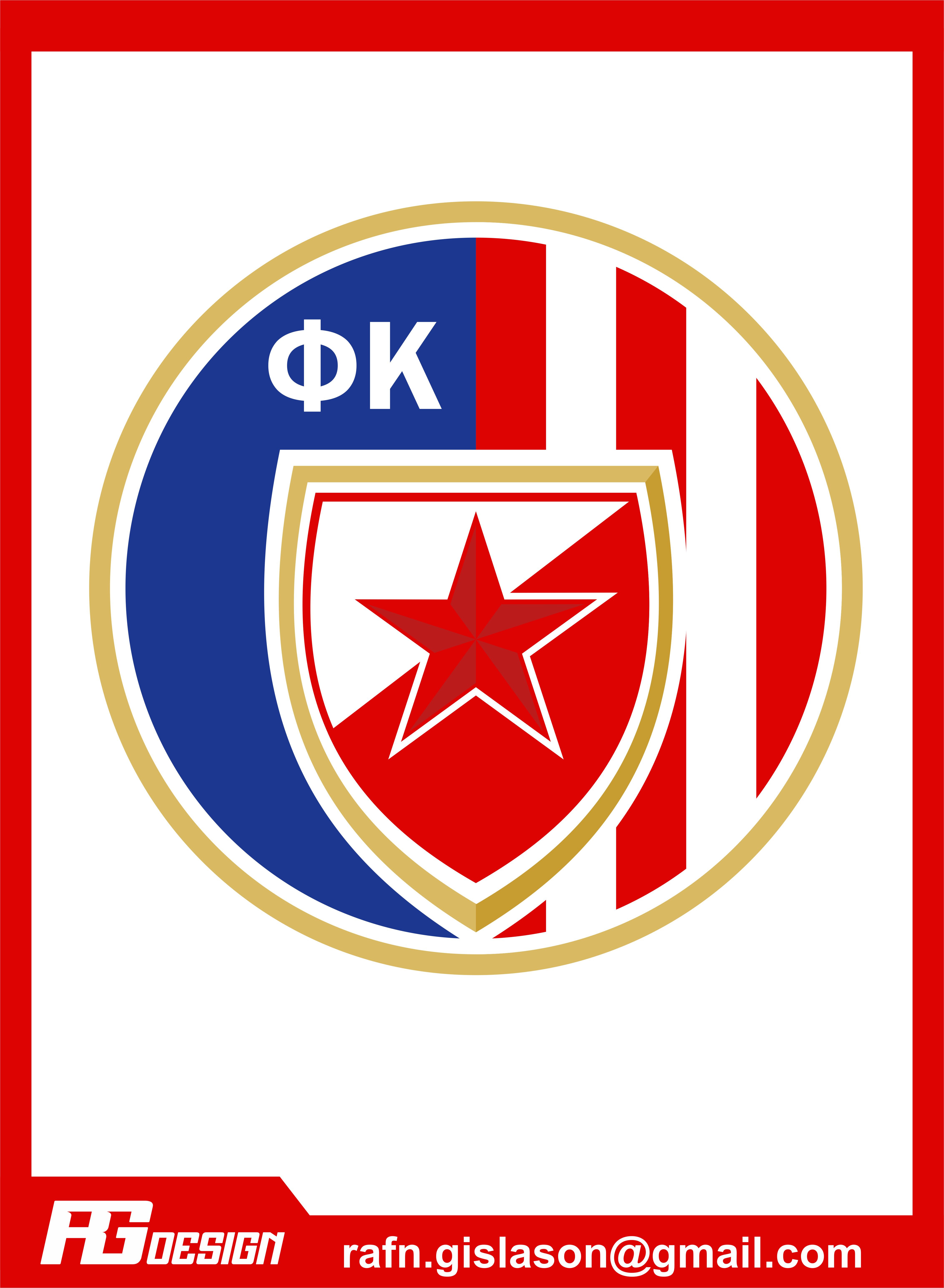 Fk crvena zvezda soccer team logo soccer teams decals, decal sticker #13535