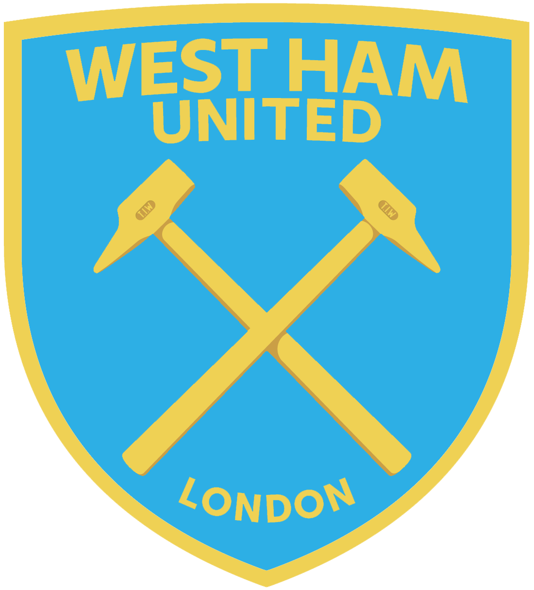 par samlet set stakåndet West Ham United Boys of 86 modern crest