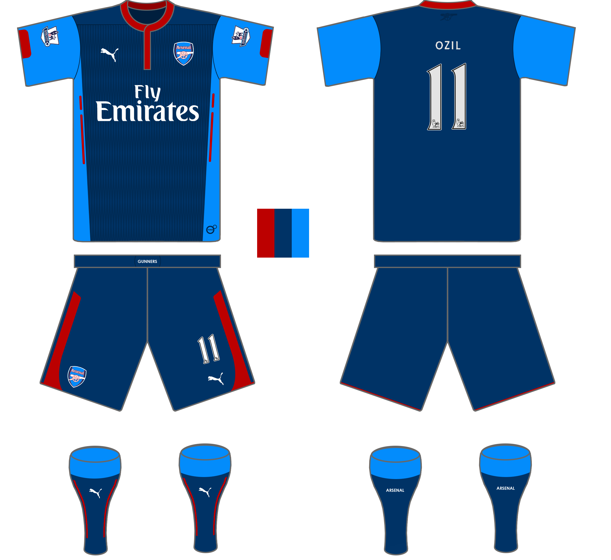 Arsenal 14 15 Puma Away Kit