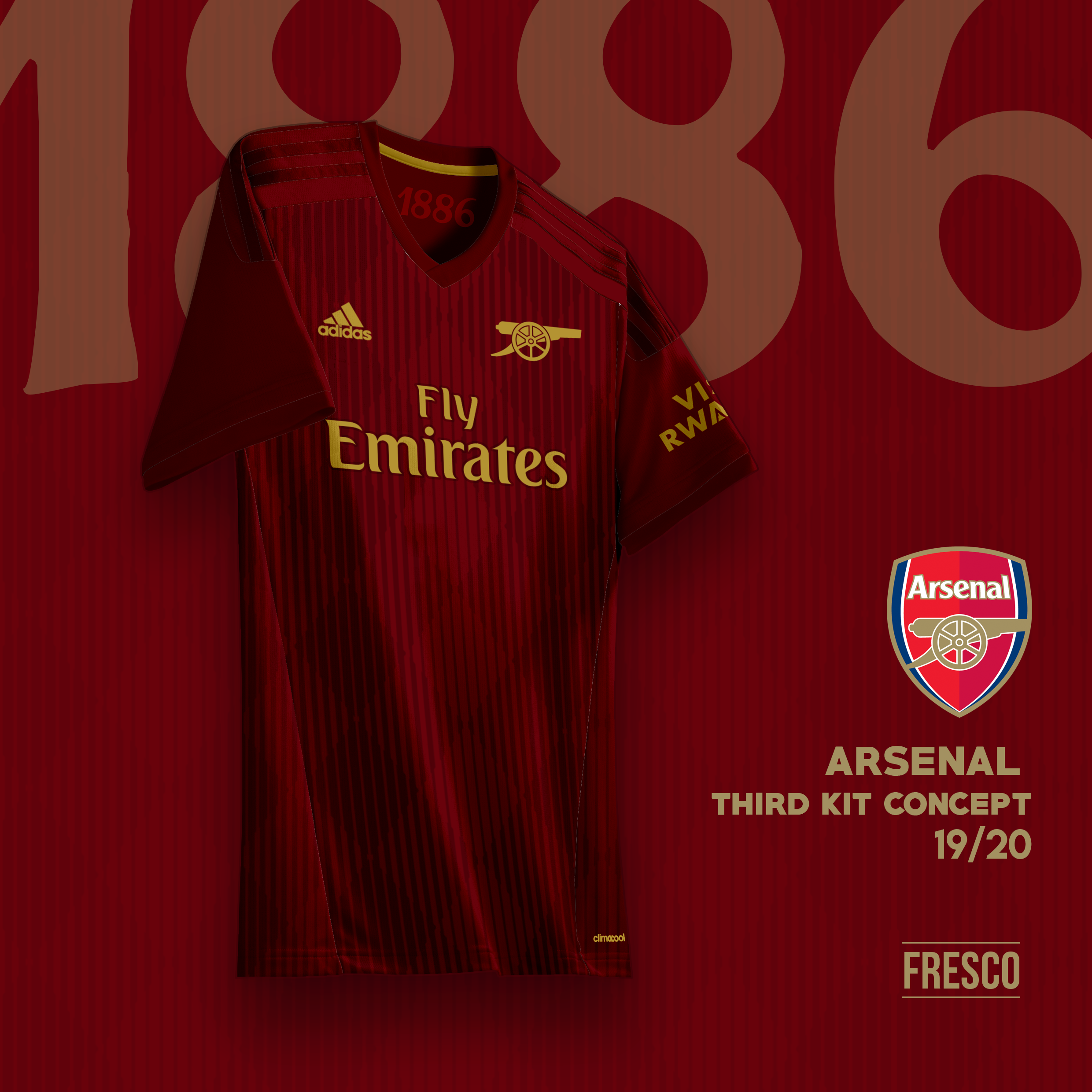 Arsenal 3rd Kit Concept Maroon Colorway