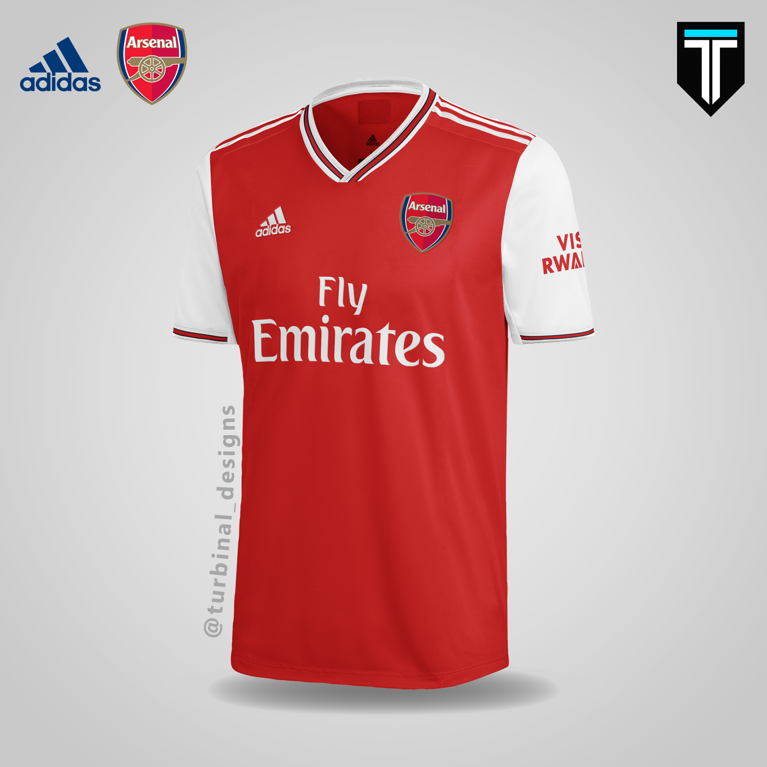 Arsenal X Adidas Home Kit 19 20