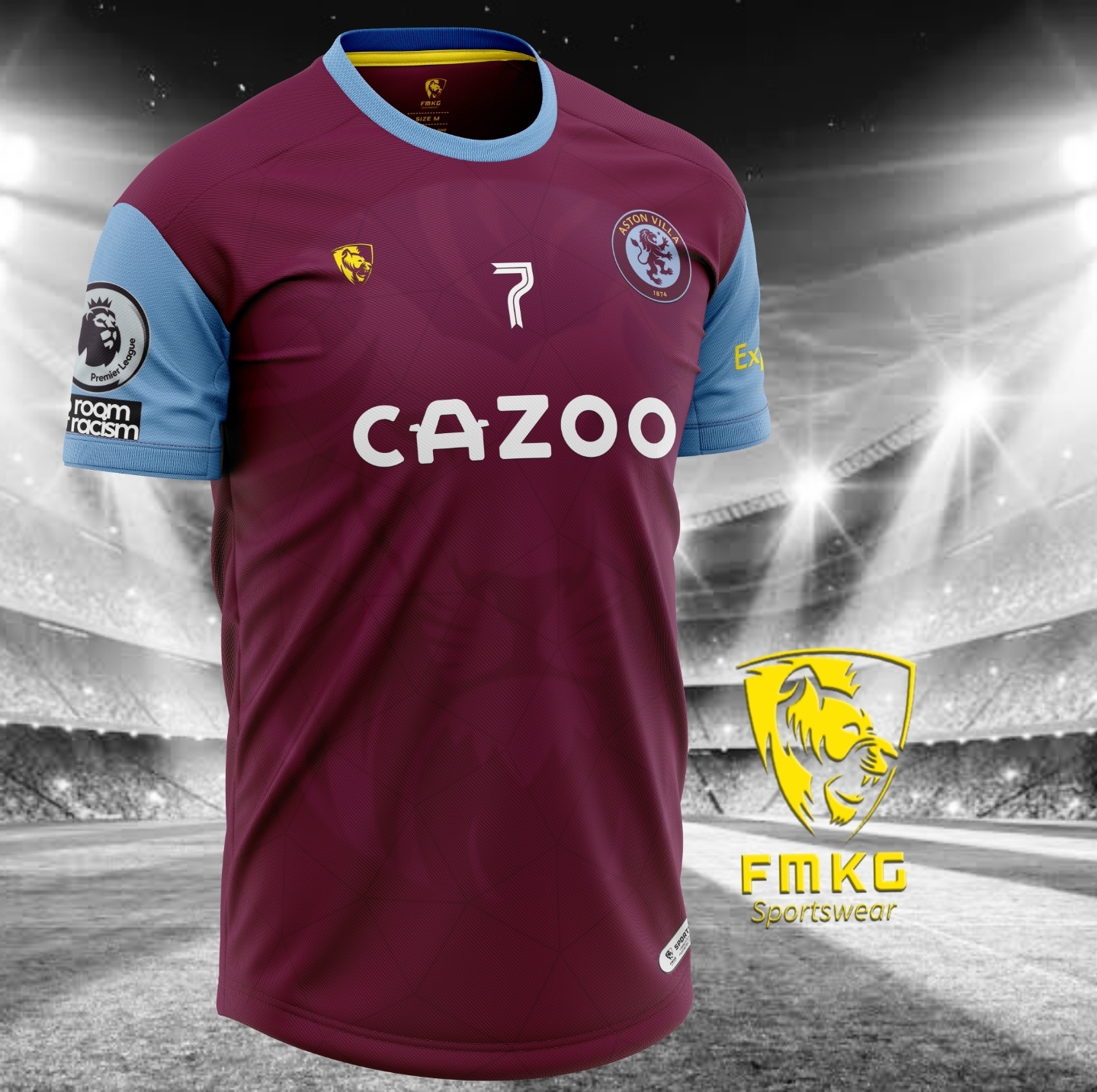 Aston Villa Home Kit New Logo