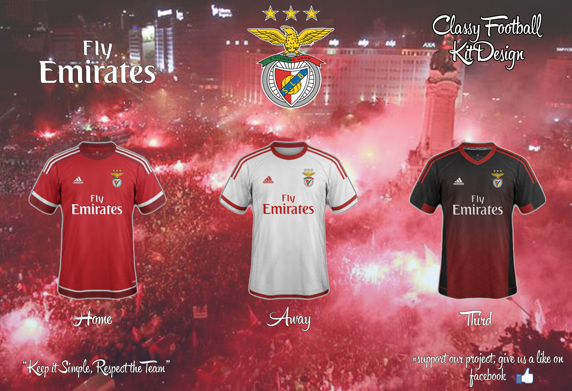 Benfica Concept 15 16 Home Away Third