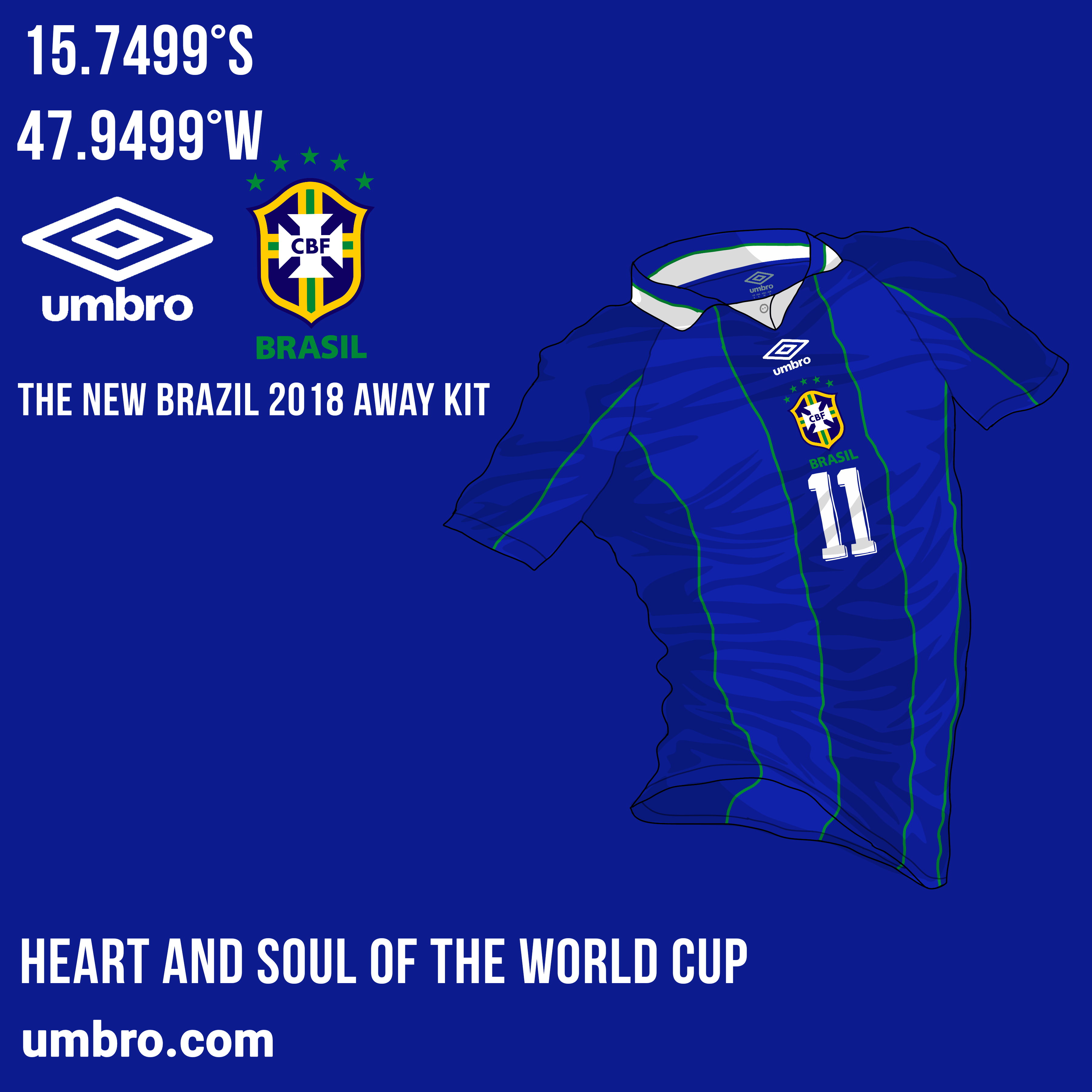 Brazil Away Kit - #WORLDCUPXUMBRO