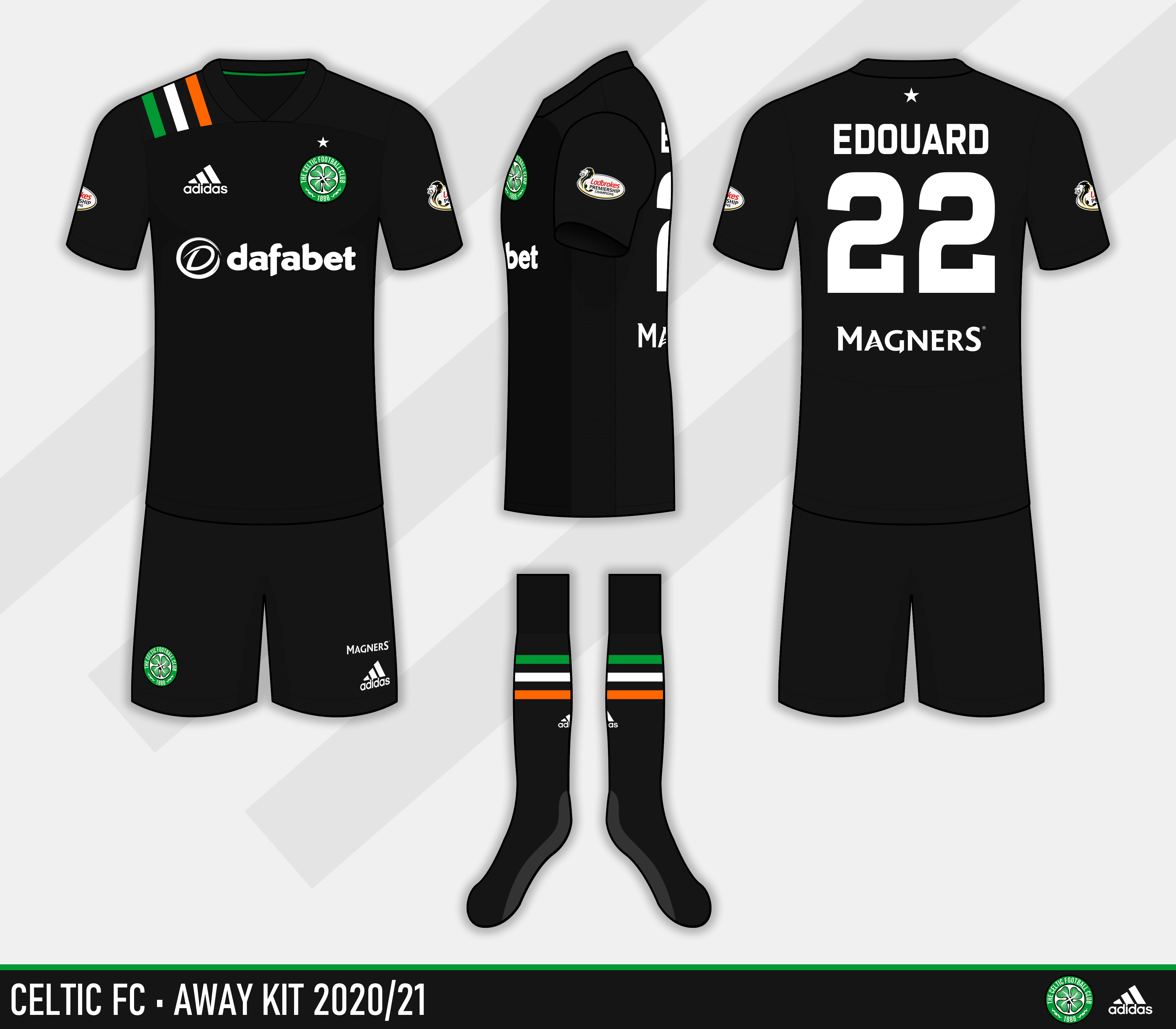 Celtic FC 2020/21 adidas Away Kit - FOOTBALL FASHION