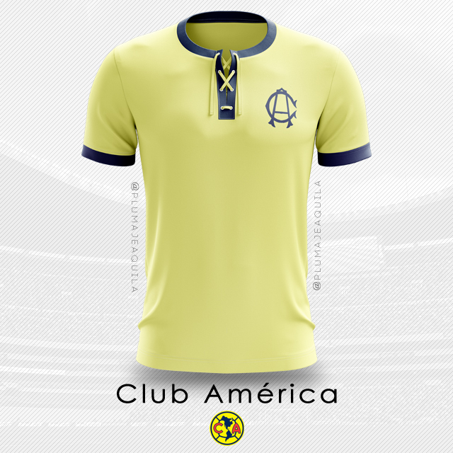 club america old jerseys