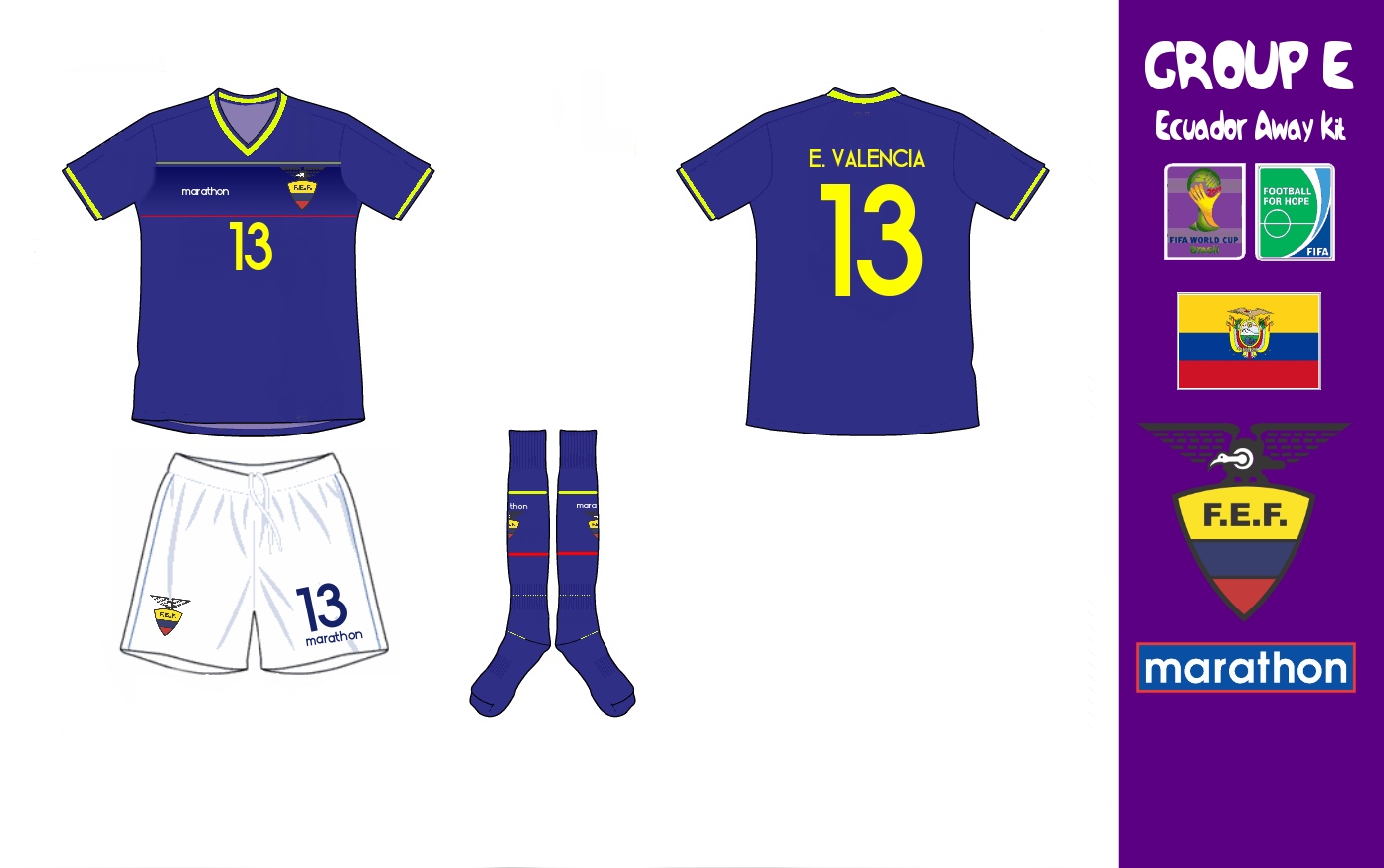 ecuador away jersey world cup