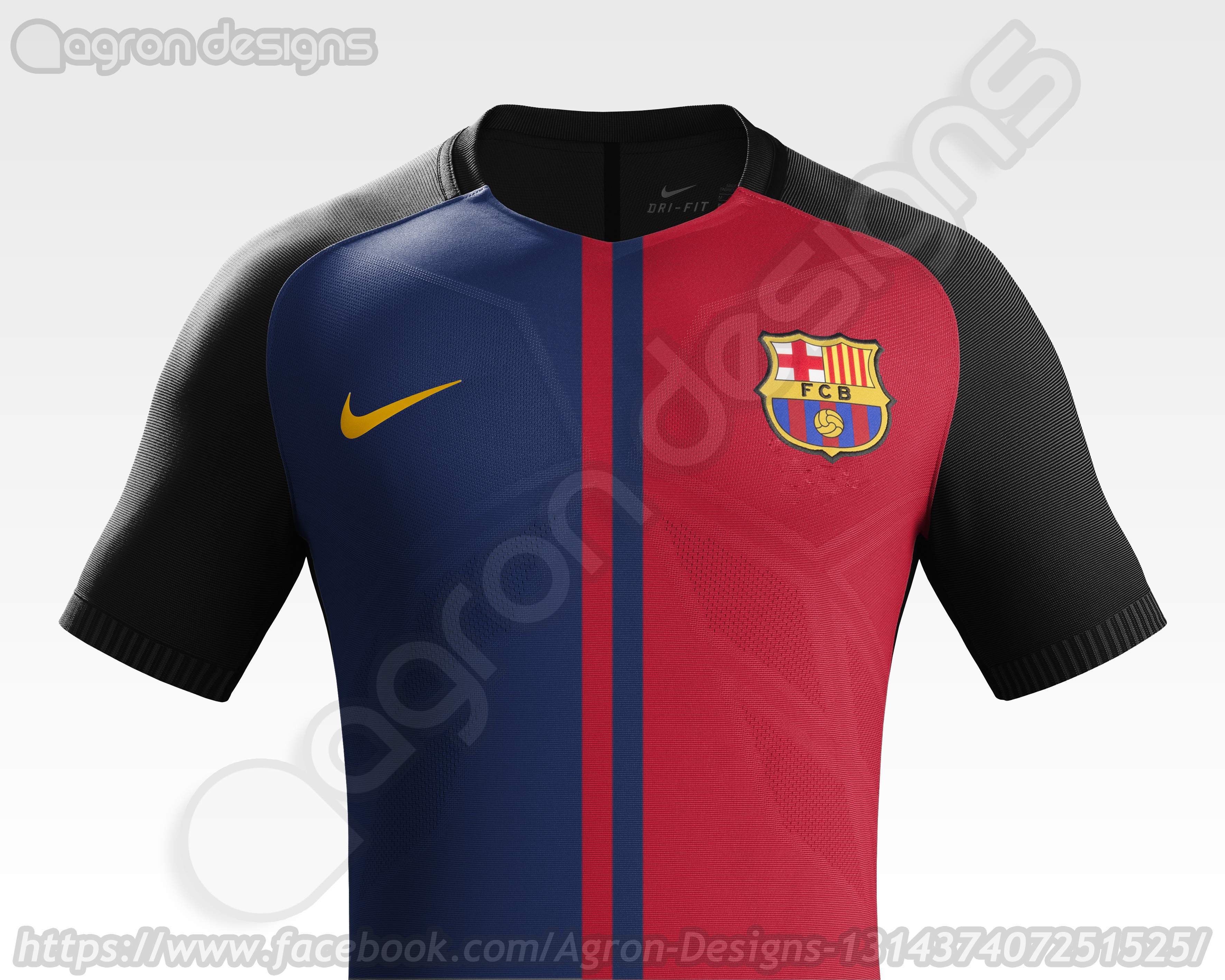 barcelona half and half jersey