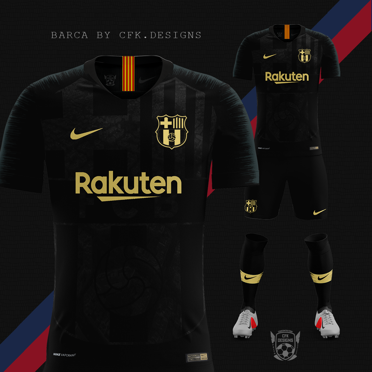 Fc Barcelona Concept Third Kit With The New Logo By Cfk Designs