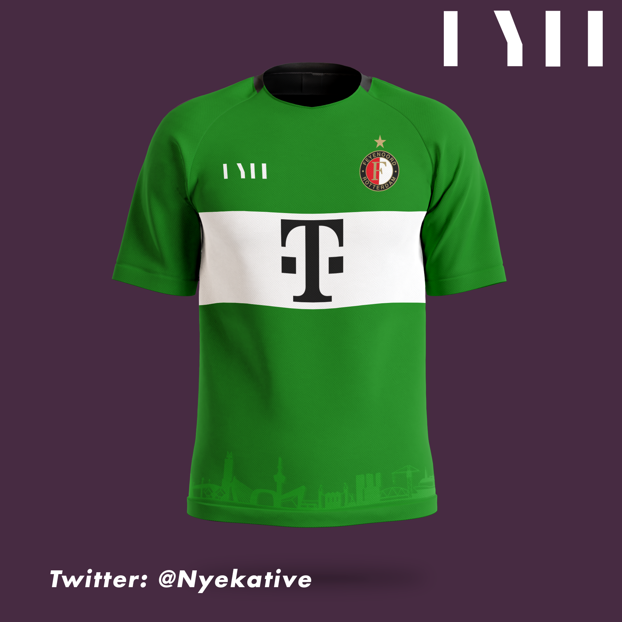 Feyenoord Rotterdam - Flag of Rotterdam concept kit. 