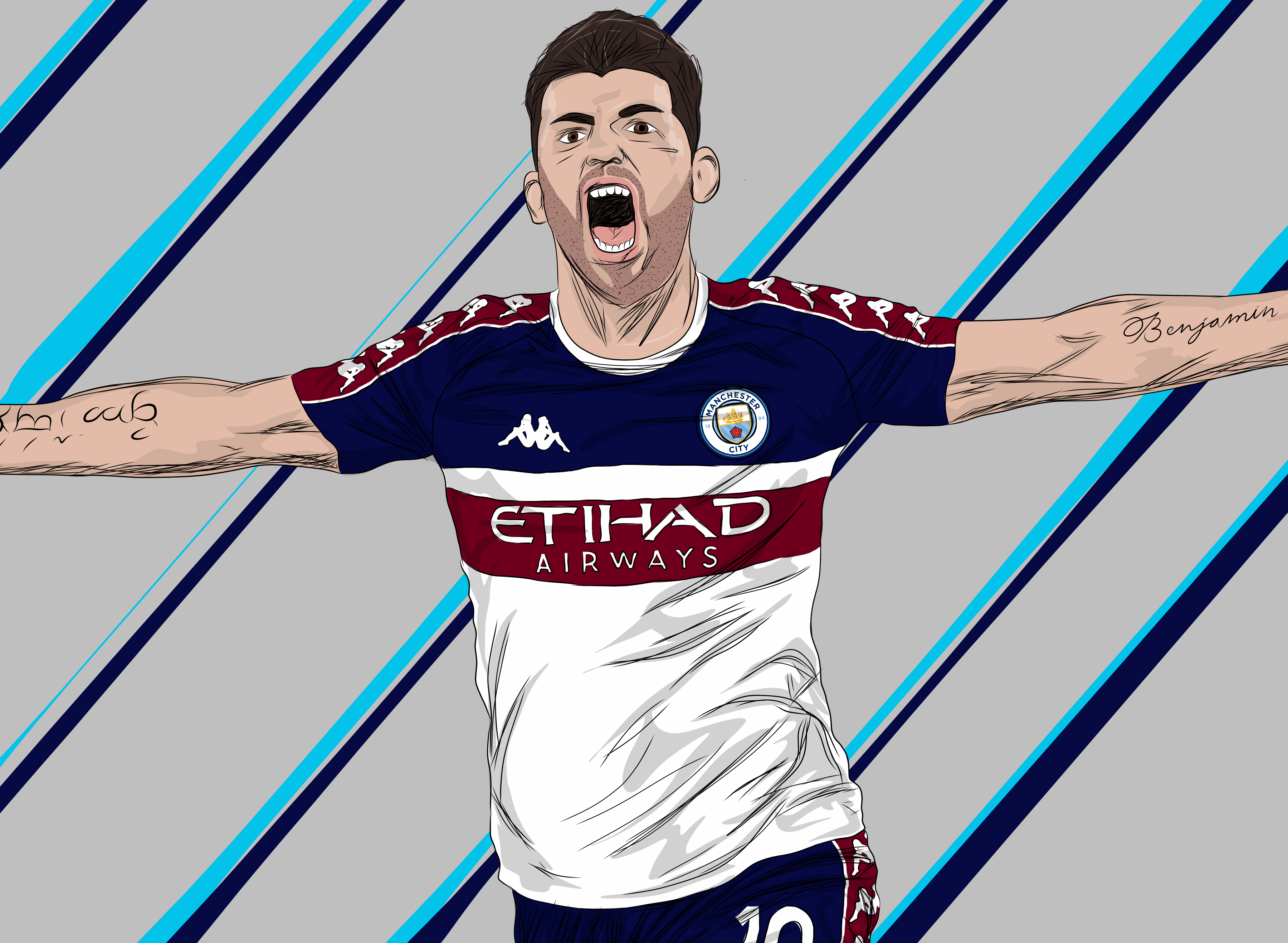 Kun Ag ero x Man. City x Kappa Away Kit