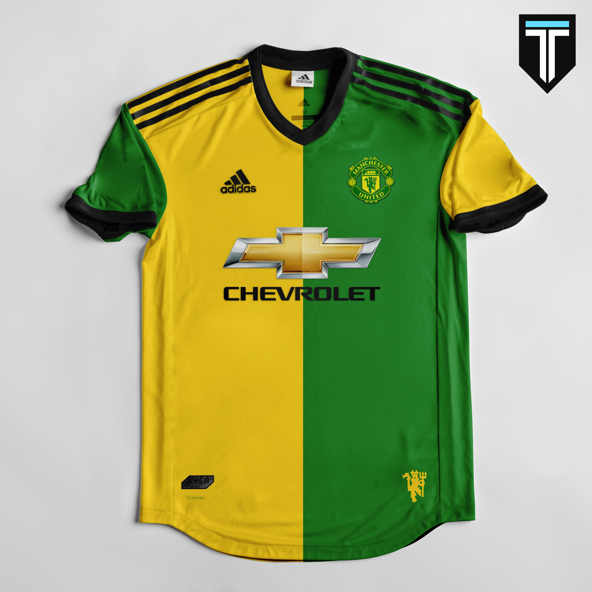 manchester united green and yellow jersey