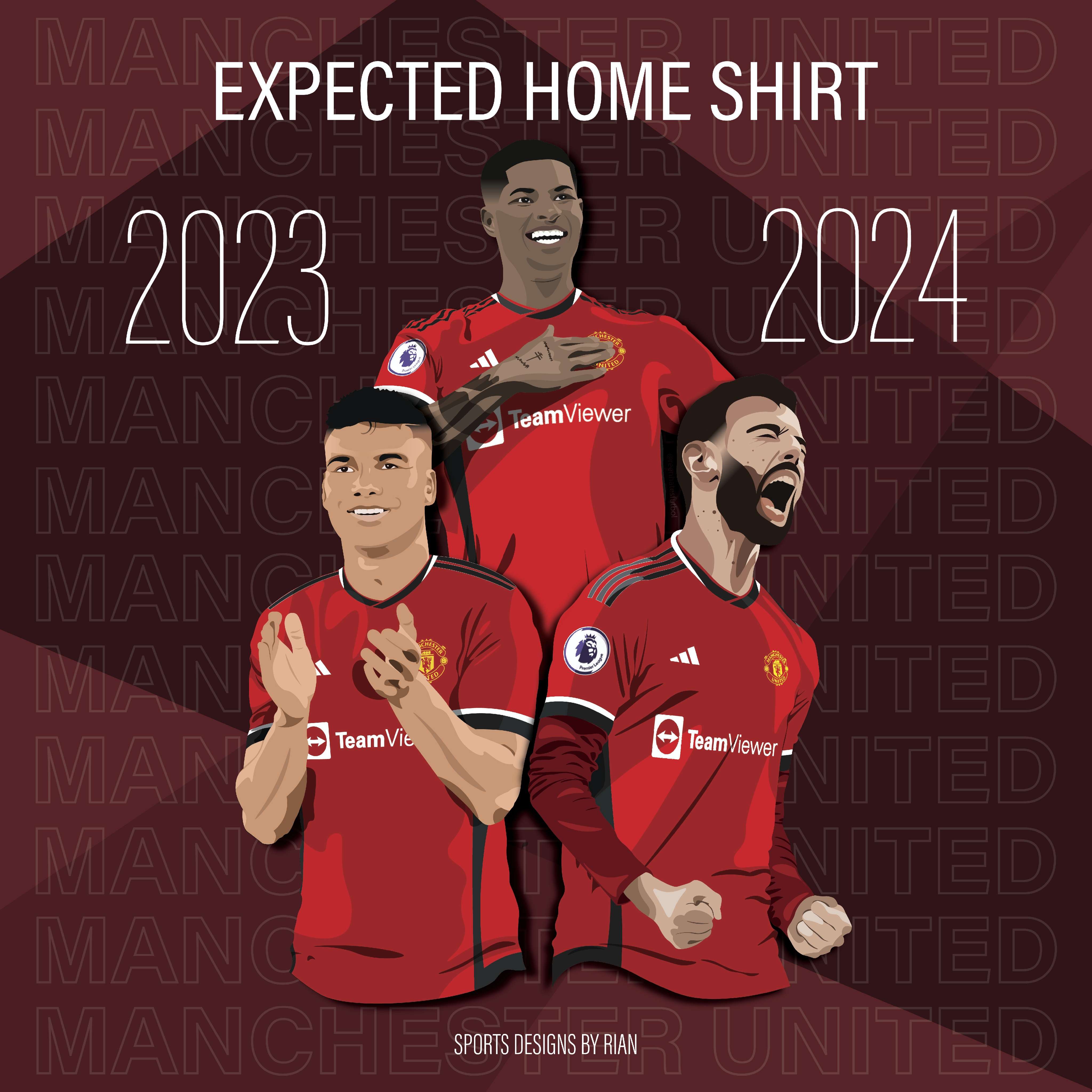Manchester United Expected 202324 Home Shirt