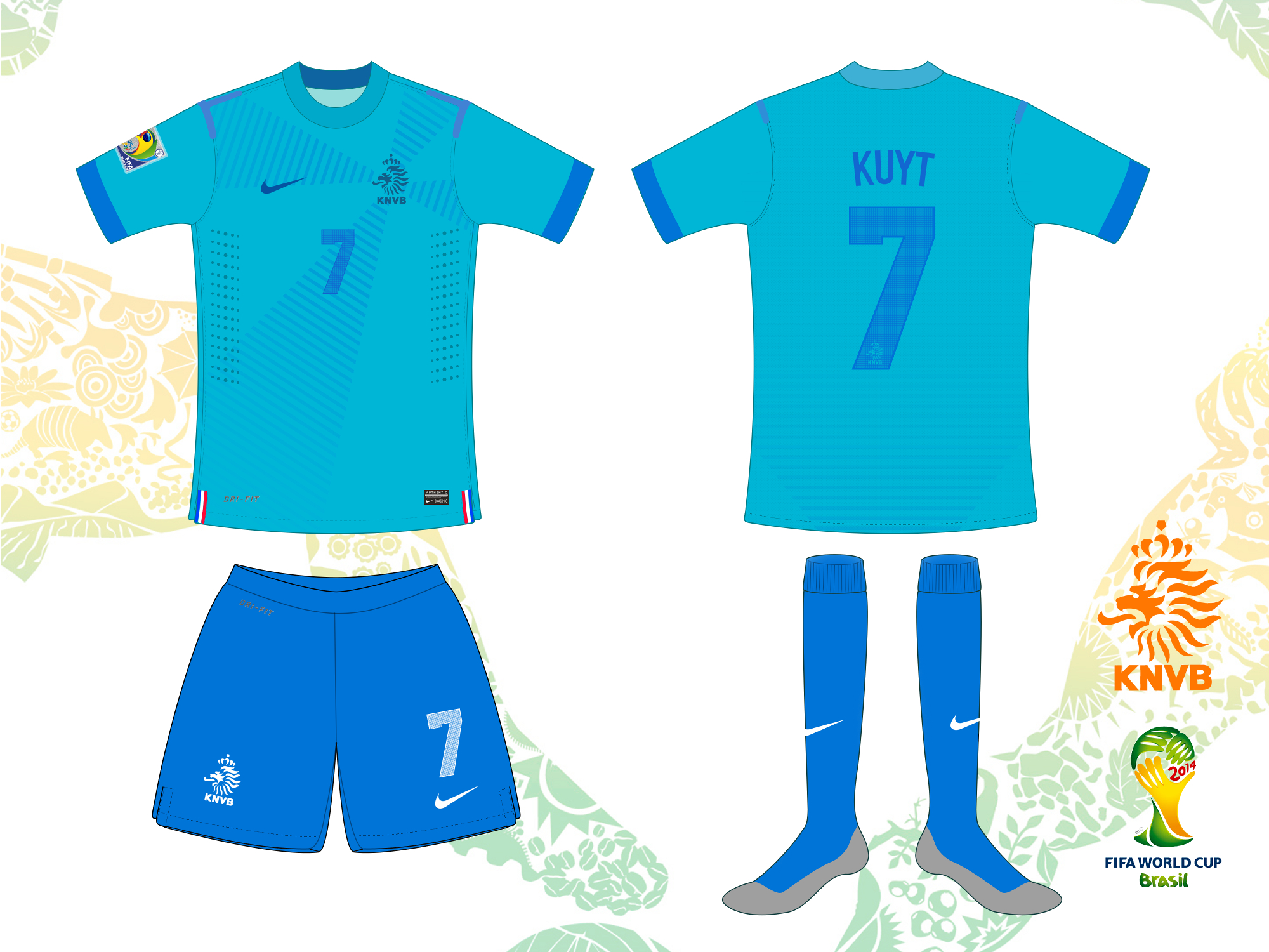 thumbnail image 2 of Holland Netherlands 2014 World Cup Football Shirt – Brazil Rio – Custom Name & Number Available 2 of 2