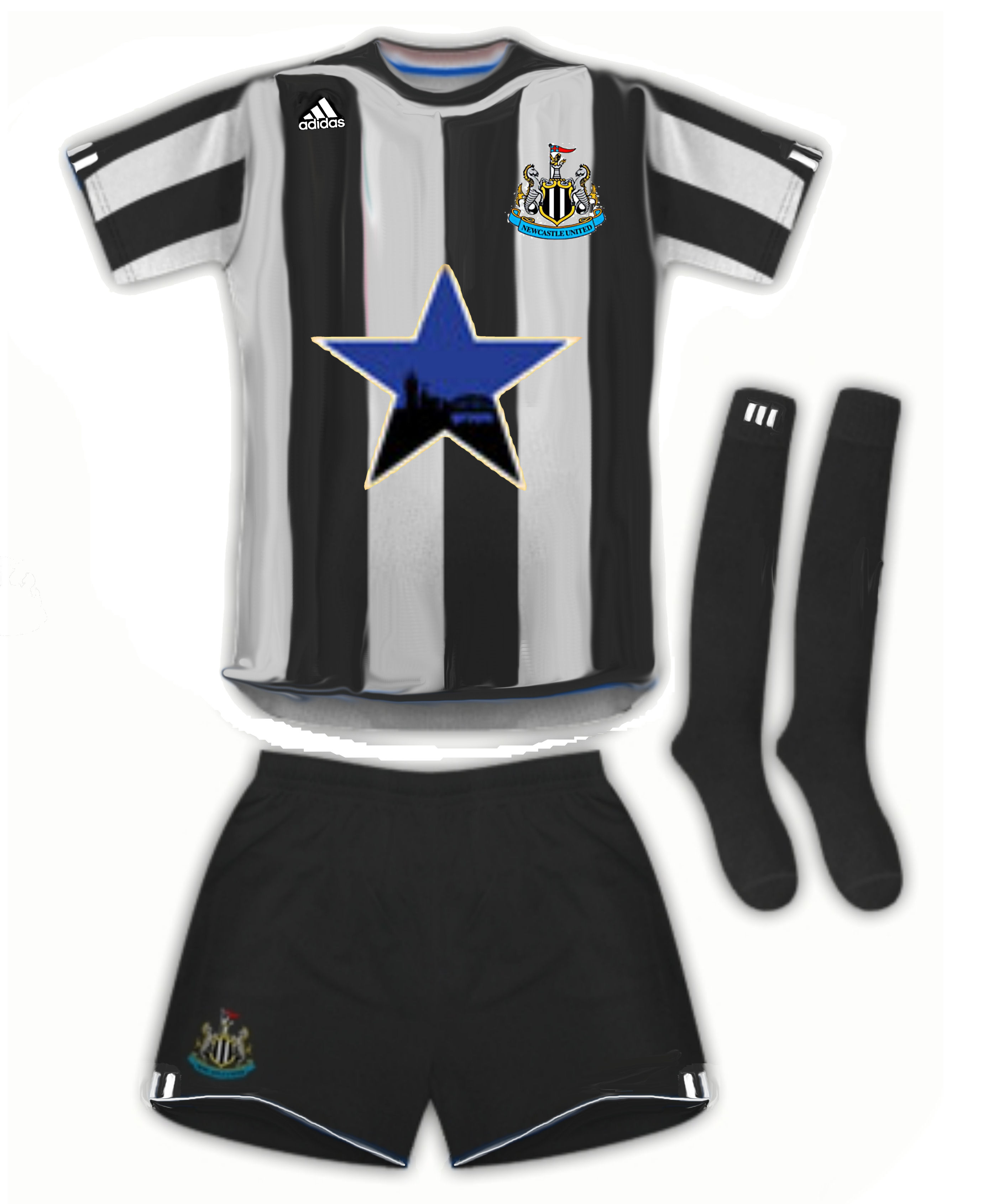 Newcastle United adidas home kit with Newcastle Brown Ale