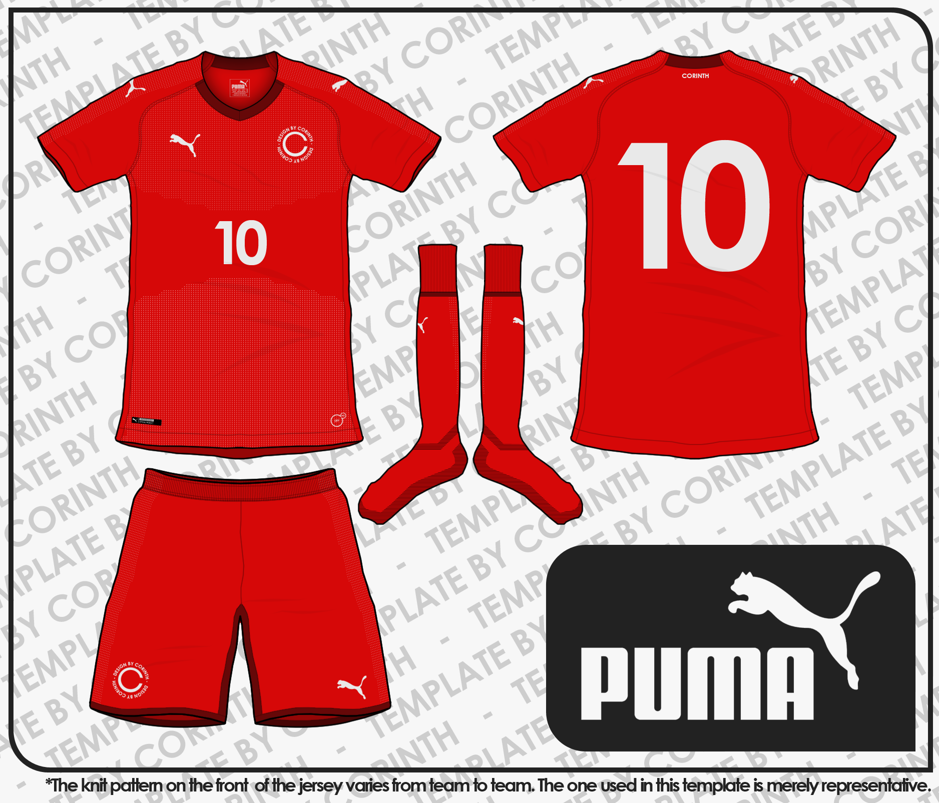 Puñalada esquema contraste PUMA 2018 World Cup Template