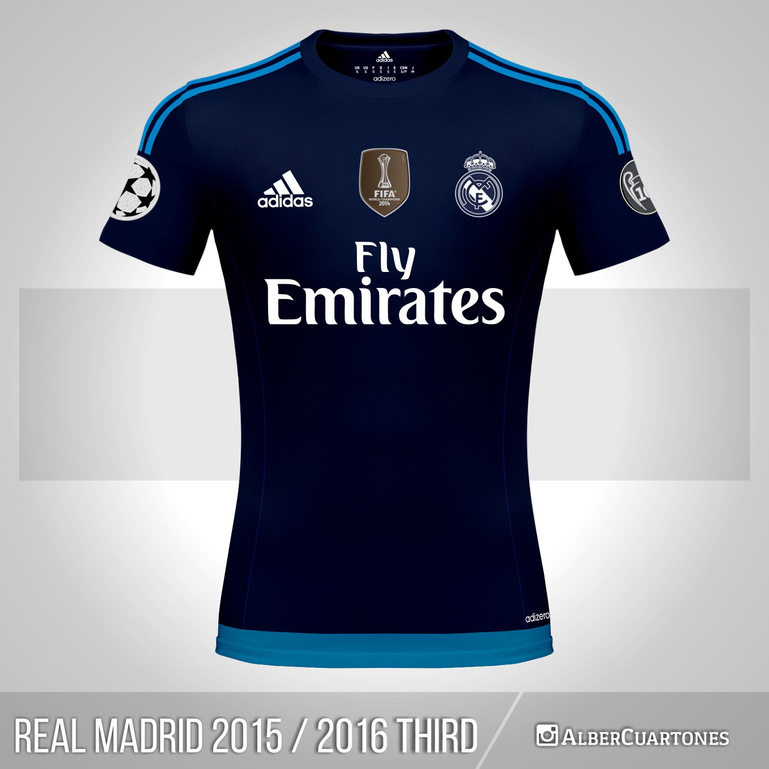 Real madrid third jersey deals 2015
