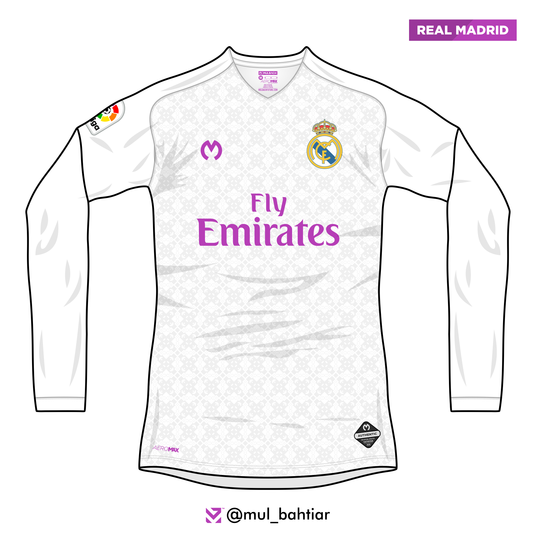 Real Madrid 2020 2021 Mulbach Home Jersey Comcept