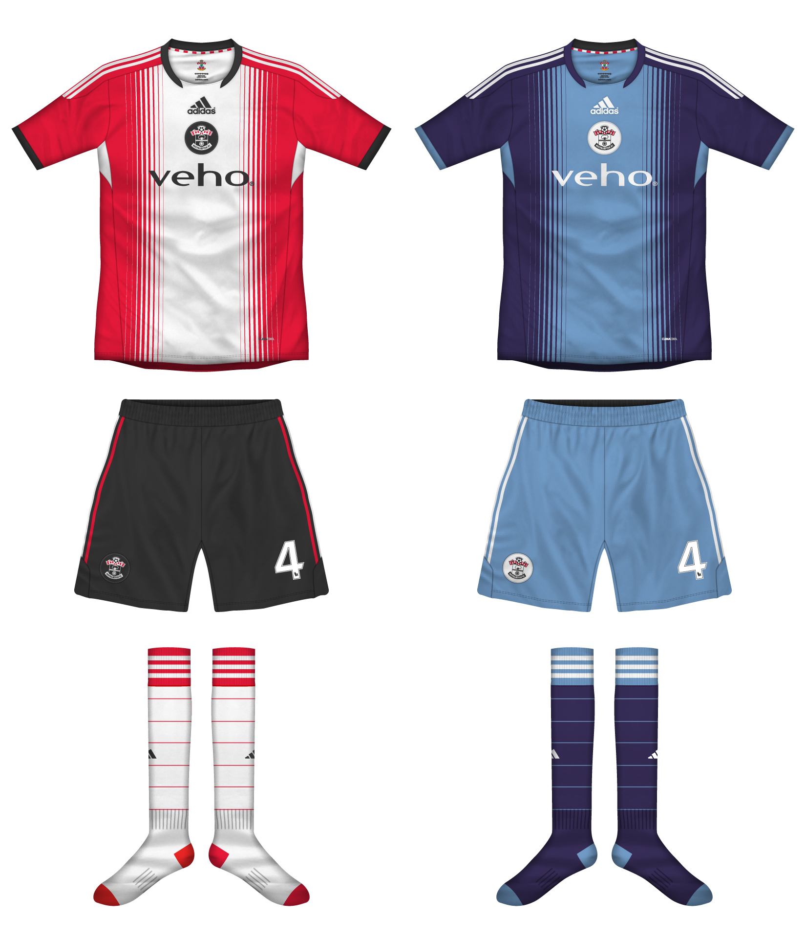 Southampton Home and Away kits