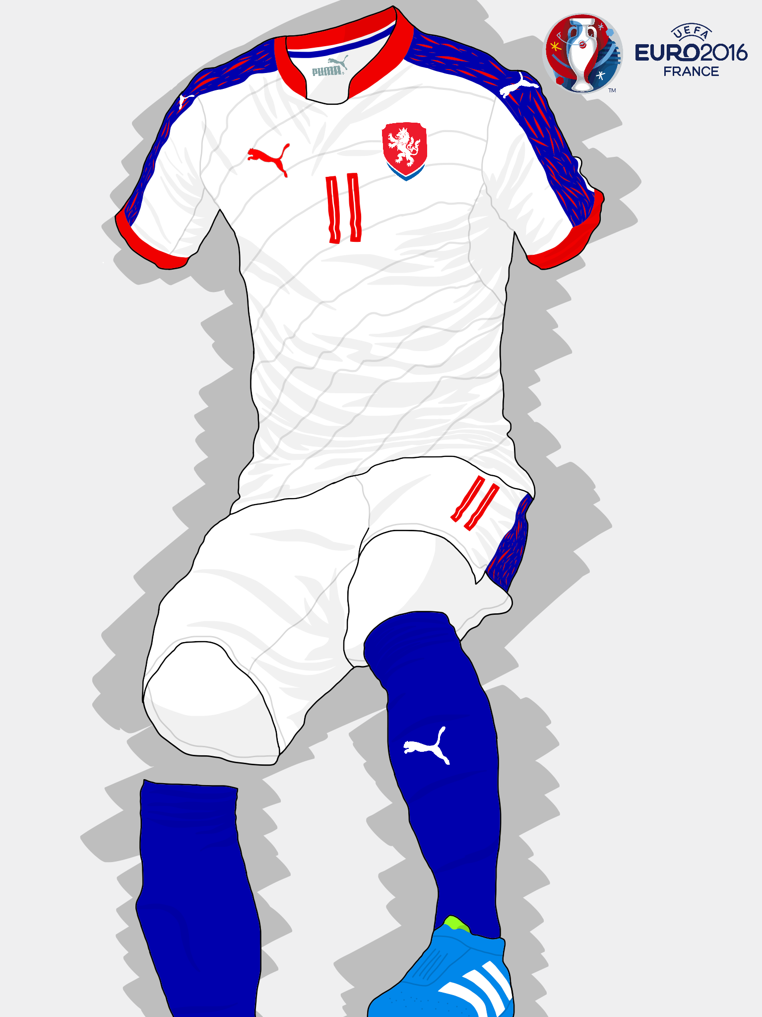 UEFA EURO 2016 Czech Republic Away Kit
