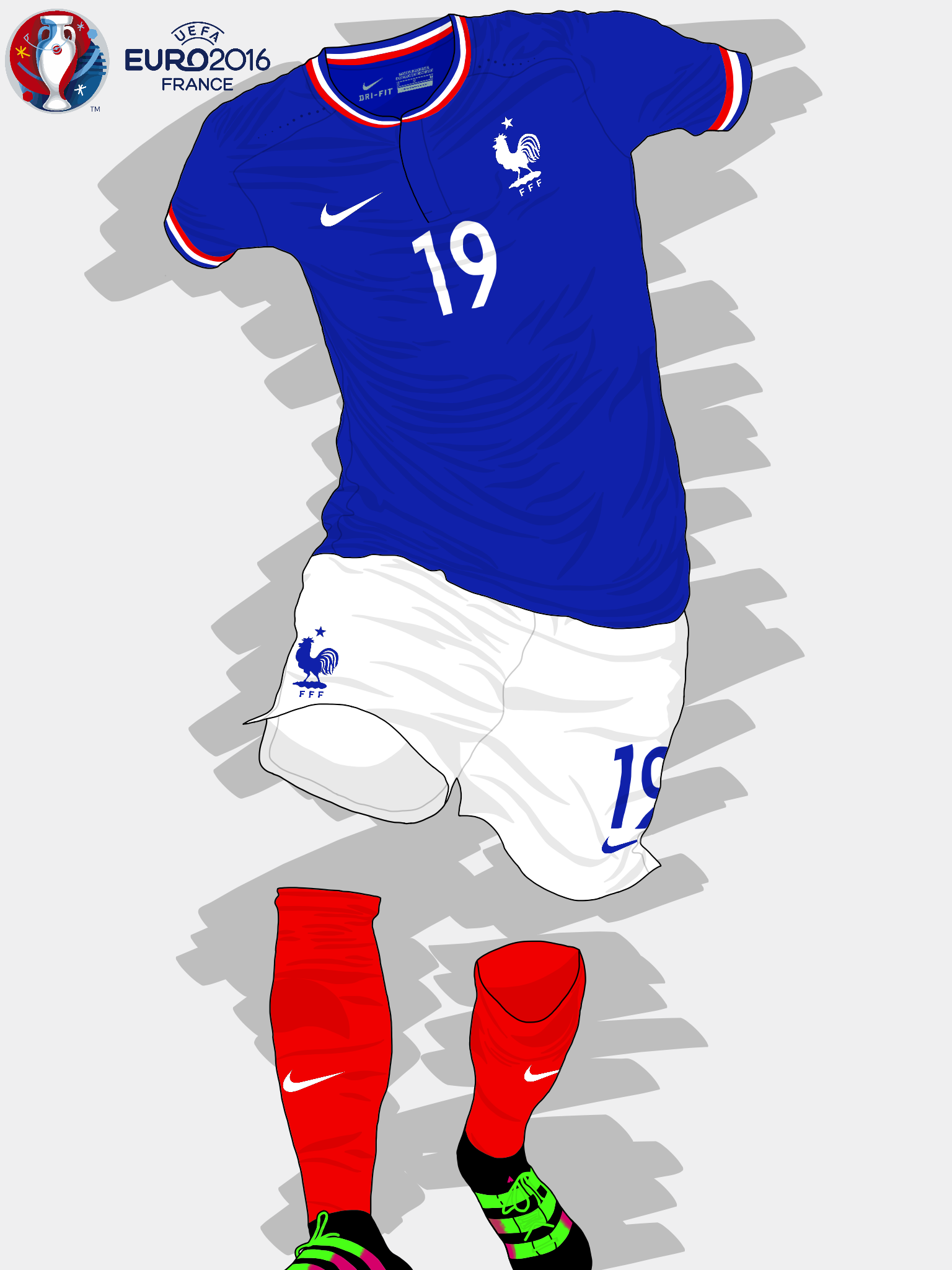 Uefa Euro 16 France Home Kit