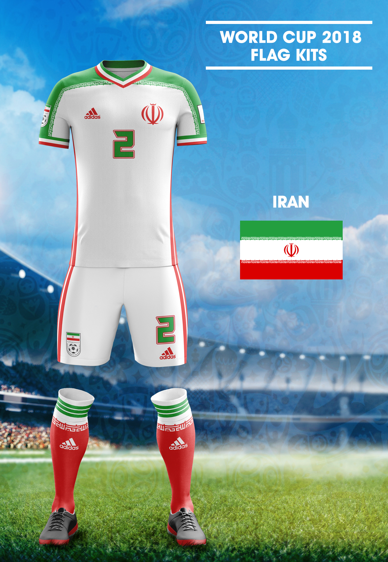 World Cup Flag Kit IRAN