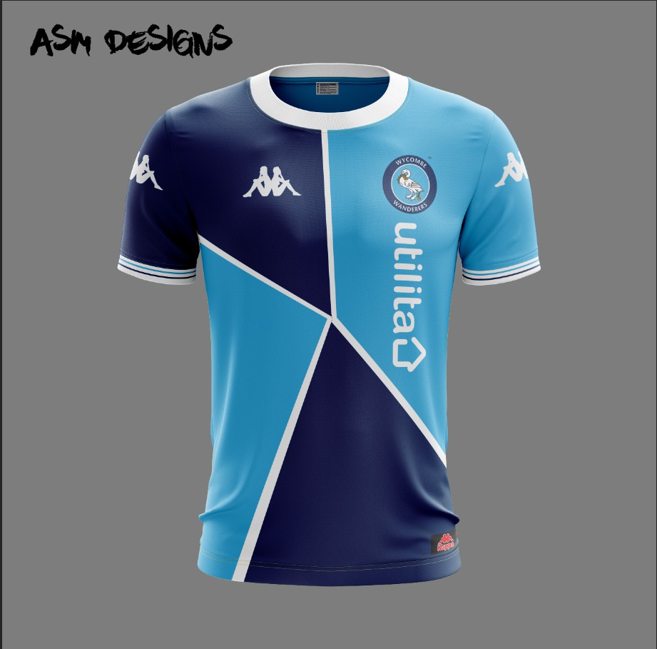 Wycombe Wanderers F C Kappa 2018 Home Kit