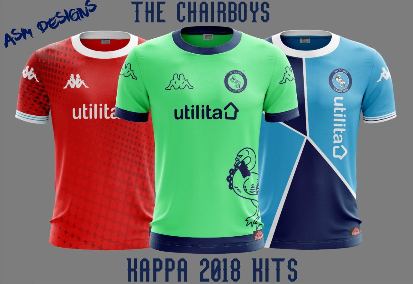 Wycombe Wanderers F C Kappa 2018 Kits
