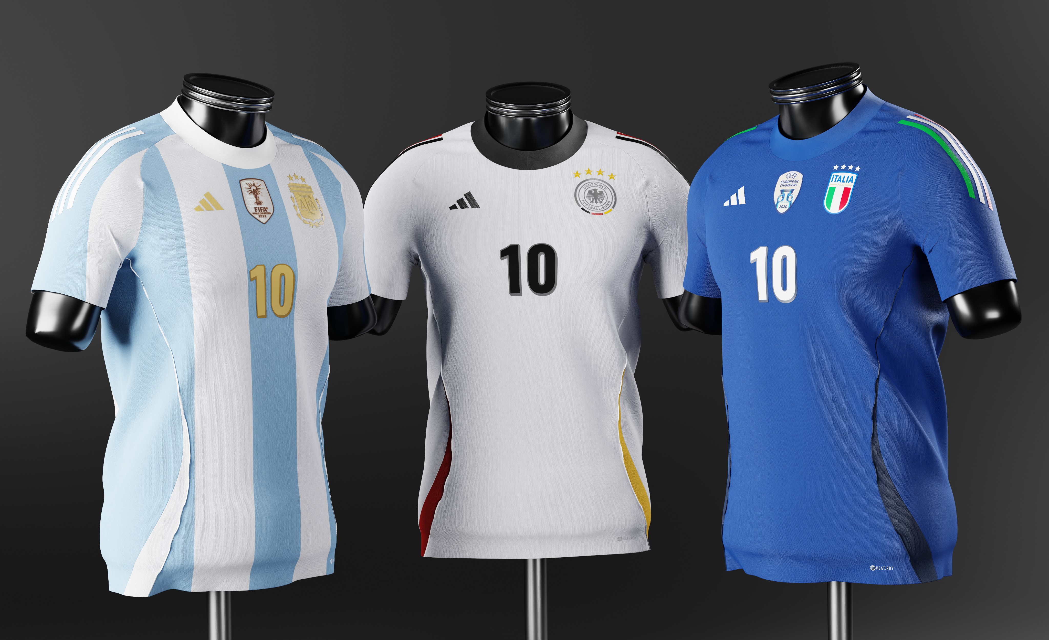 Germany, Argentina and Italy 2024 Home Shirt Predictions